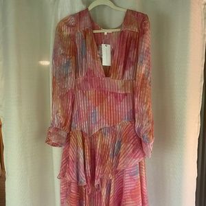 LOVESHACKFANCY Womens Silk Dress- Size 8-NWT